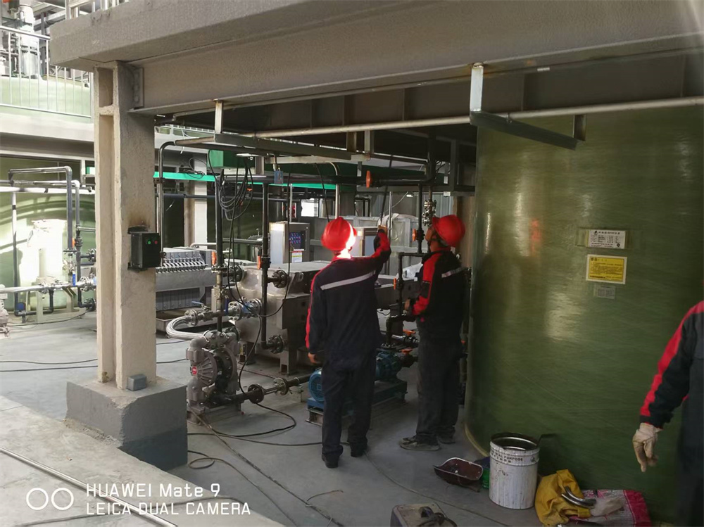 年产43200 吨金属盐类化学品和金属阳极新材料项目化工设备安装