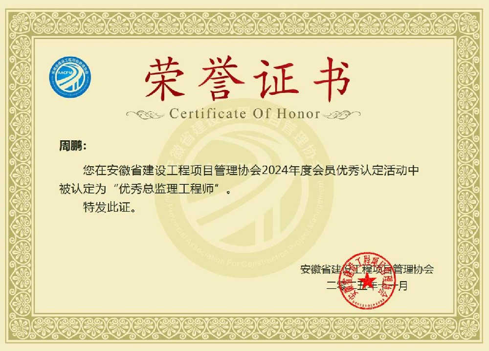 优秀总监理工程师